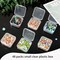 48-Pack Clear Small Plastic Storage Containers – Transparent Boxes with Hinged Lids for Jewelry, Crafts, and Small Items (1.7" x 1.7" x 0.79")